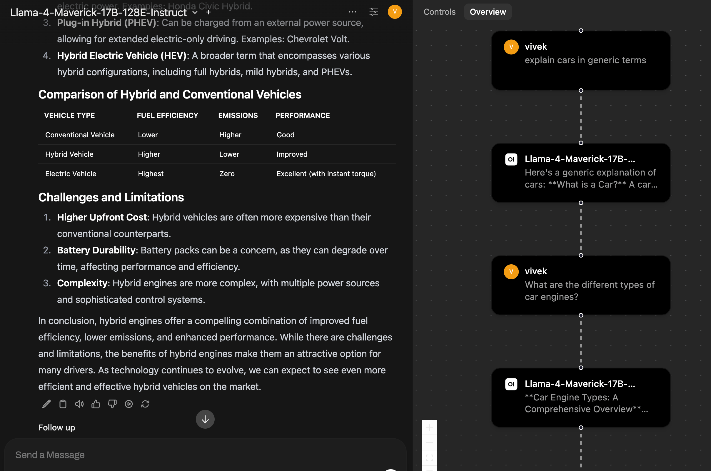 Open WebUI chat panel