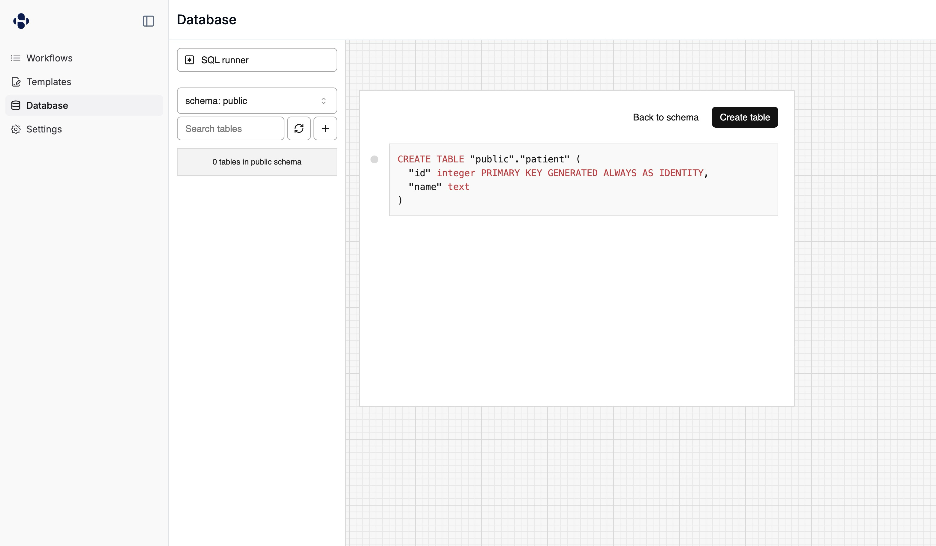 SQL Review Interface