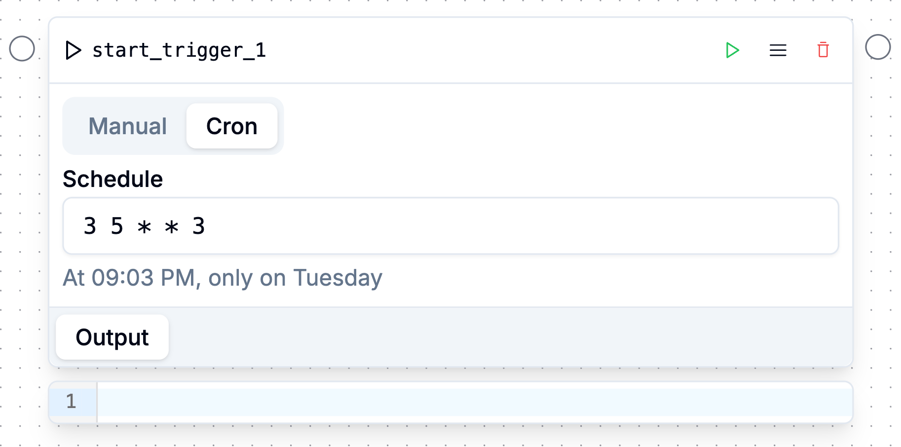 Updated cron expression
editor