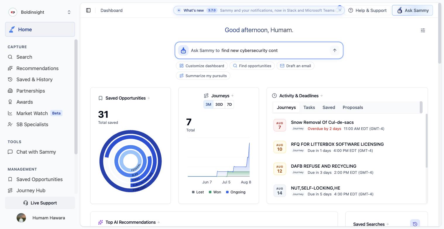 SamSearch Dashboard