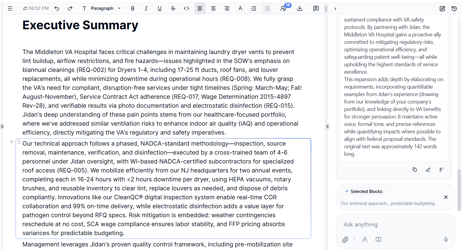 Editing Proposal with AI
