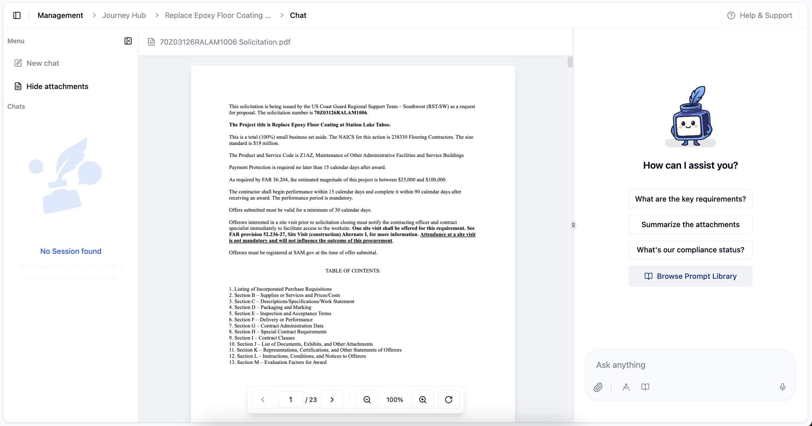 Opportunity analysis with Sammy