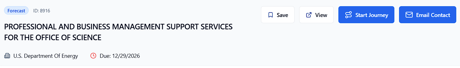 Forecast contract page with estimated value and AI insights