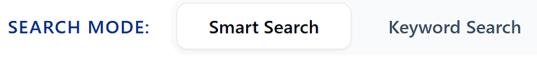 Smart Search and Keyword Search mode toggle