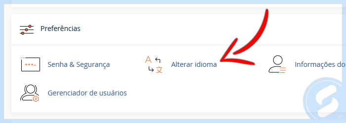 cPanel - Alterar idioma