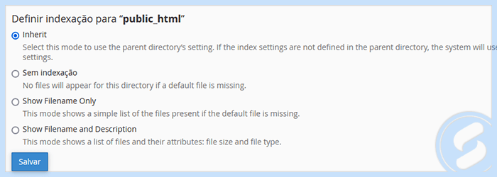 cPanel - Índices