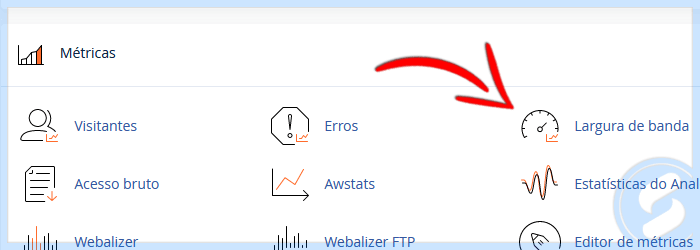 cPanel - Largura de banda