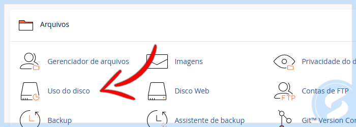cPanel - Uso do disco