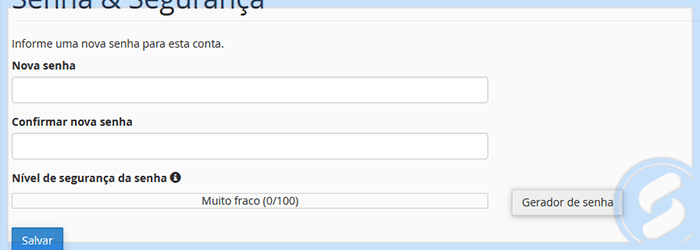 cPanel - Webmail senha
