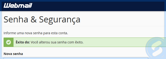 cPanel - Webmail senha