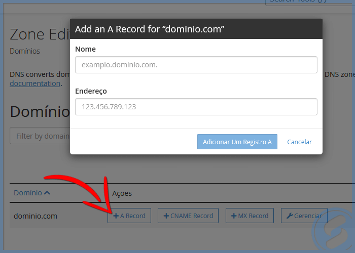 cPanel - Zone editor