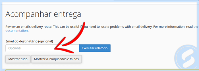 cPanel - Acompanhar entrega