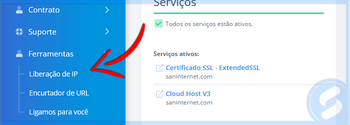 Ferramentas SAN - Liberação de IP