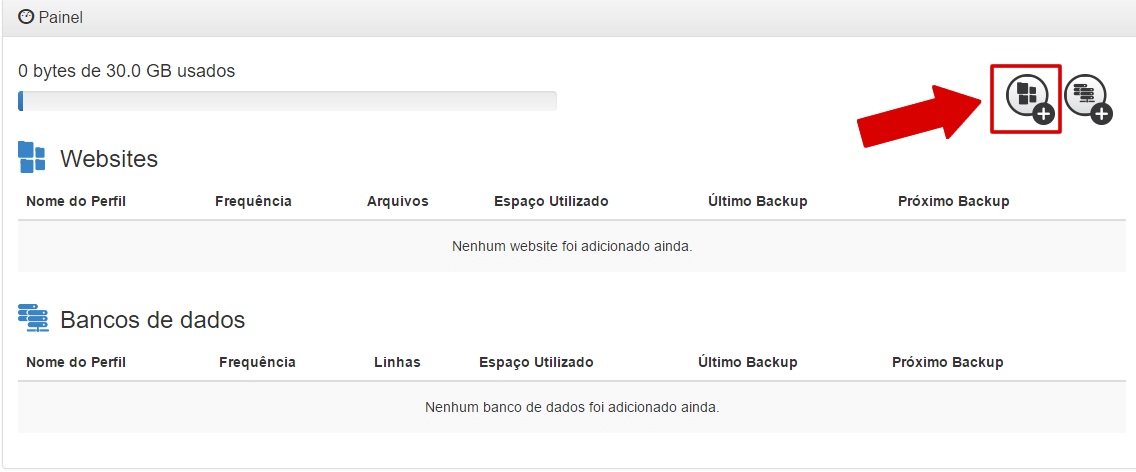 Cloud Backup - Agendar backup