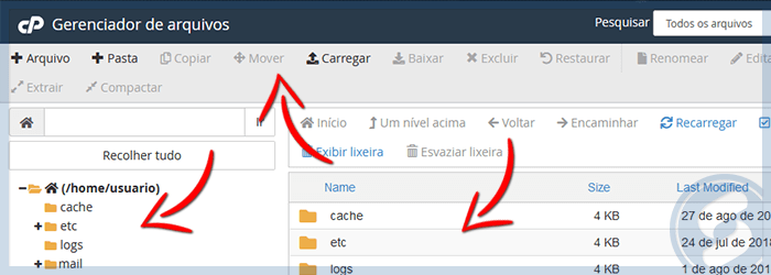 cPanel - Arquivos - Gerenciador