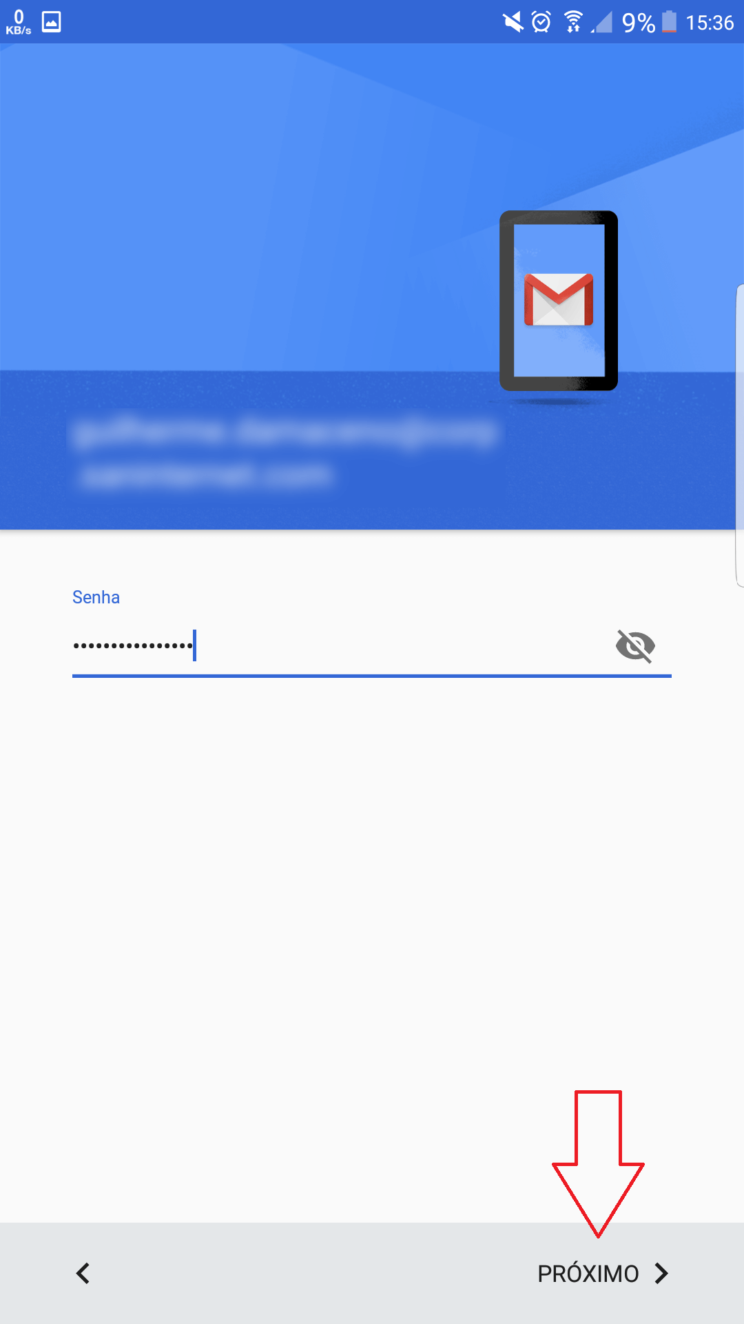E-mail no Gmail Android - Configuração