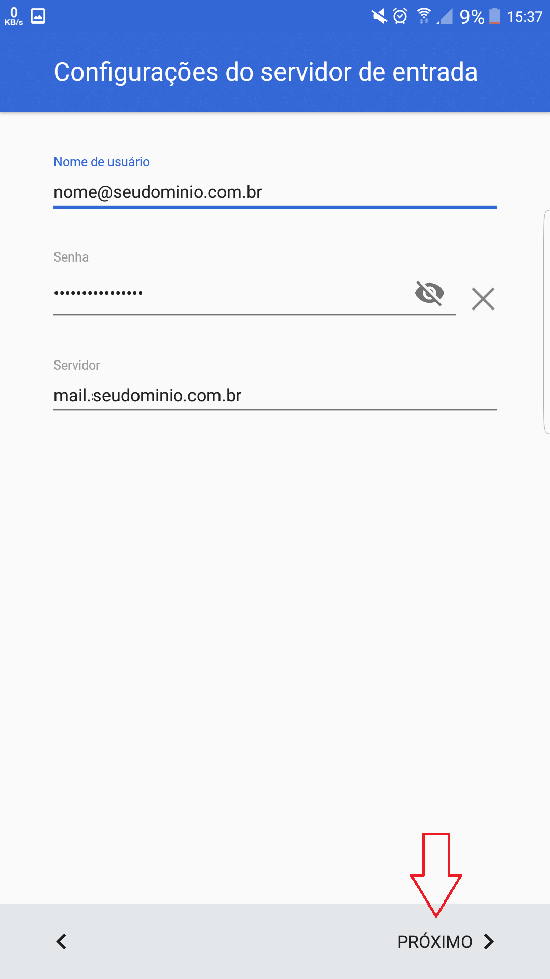 E-mail no Gmail Android - Configuração