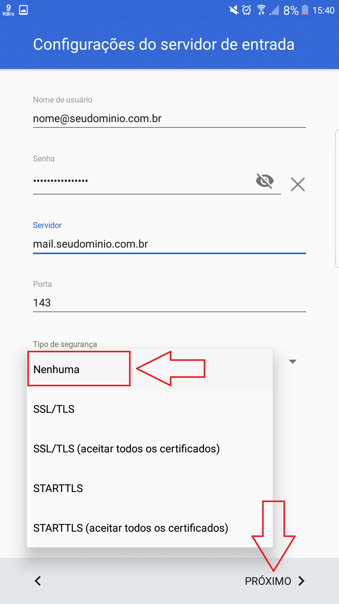 E-mail no Gmail Android - Configuração
