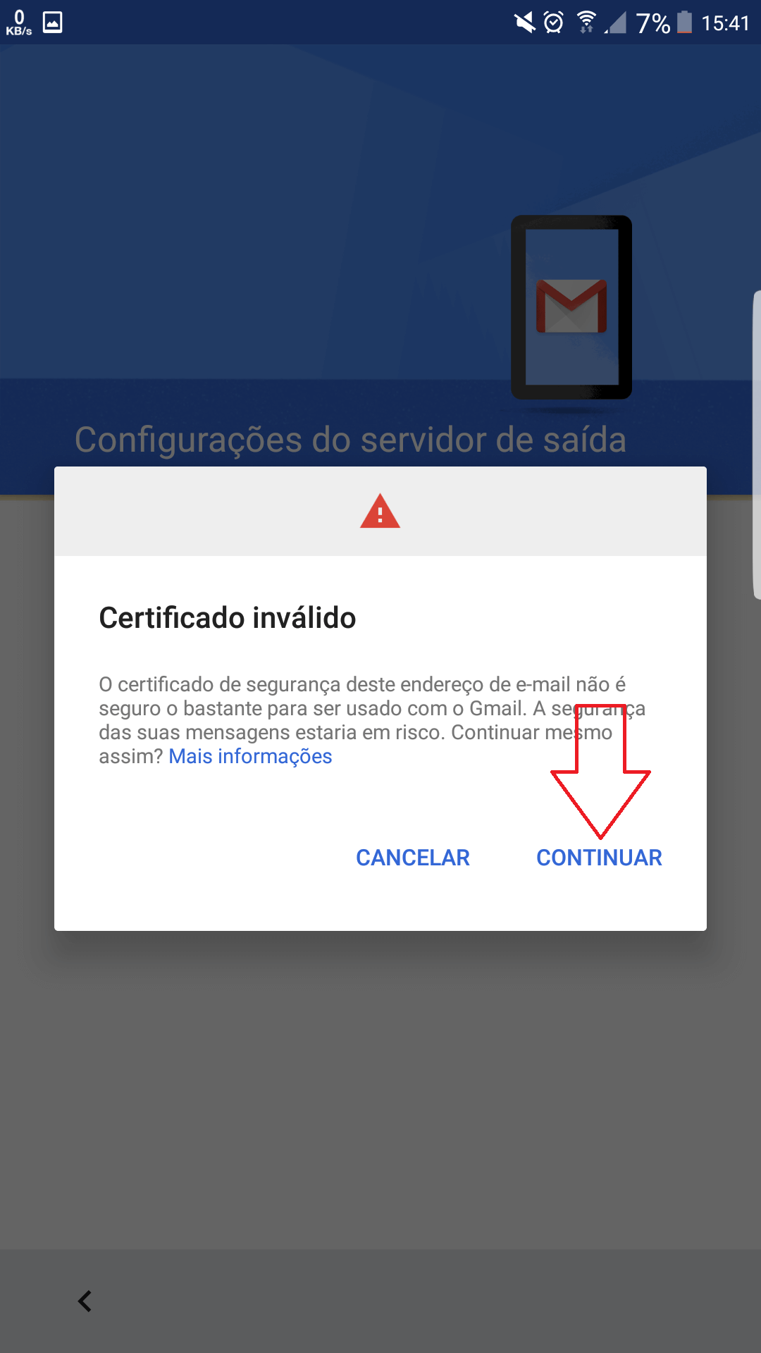 E-mail no Gmail Android - Configuração