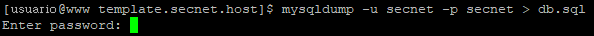Como fazer backup do site via SSH no Cloud Server - Exportando o Banco de Dados - SECNET