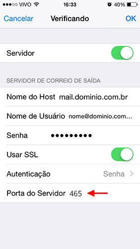 Configurar e-mail no iPhone - Passo 5