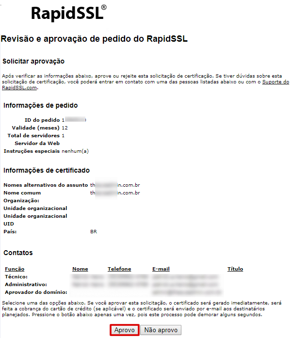 RapidSSL - Approval
