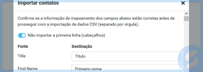 Roundcube - Importar contatos