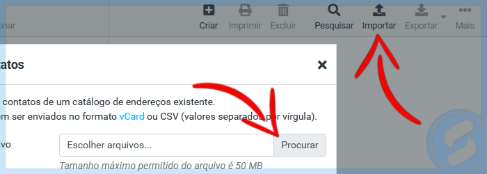 Roundcube - Importar contatos