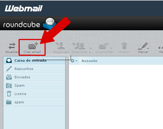 Roundcube - Criar e-mail