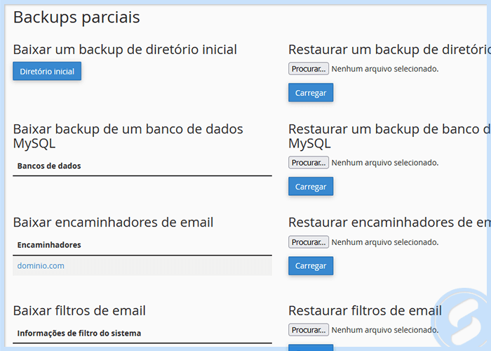 cPanel - Backup