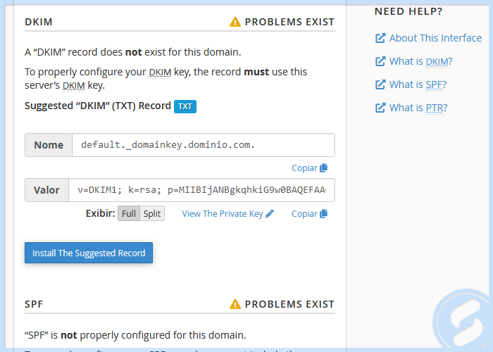 cPanel - E-mail Deliverability