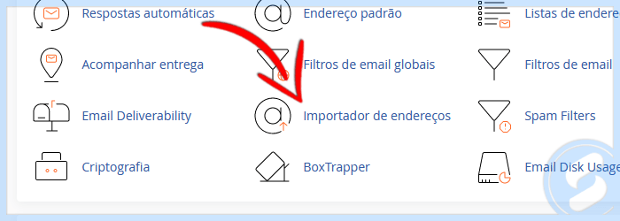 cPanel - E-mail - Importador de endereços