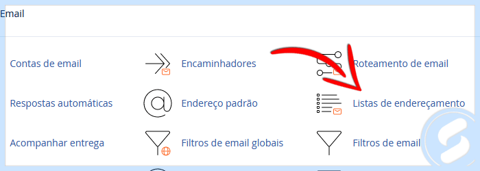 cPanel - Listas de Endereçamento