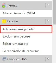 WHM - Adicionar pacote