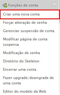 WHM - Criar conta