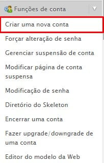 WHM - Criar conta