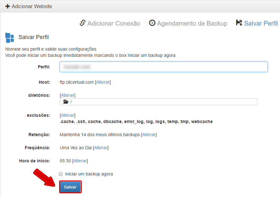 Backup - Websites perfil