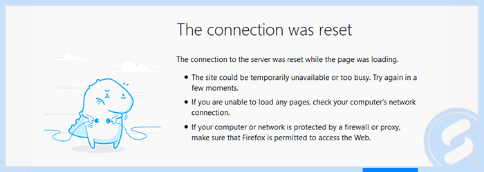 Mensagem de erro no Firefox