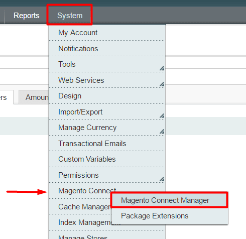 Magento Connect Manager