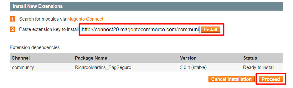Magento Connect Manager