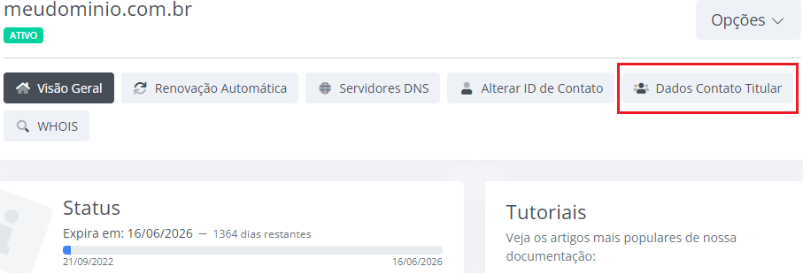 Dados Contato Titular