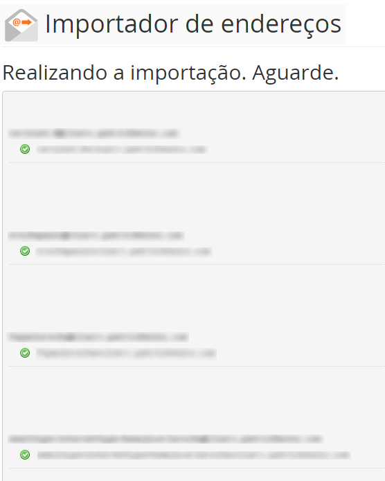 cPanel - Importador de endereços