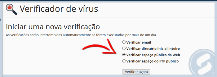 cPanel - Verificador de vírus