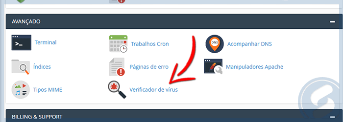 cPanel - Verificador de vírus