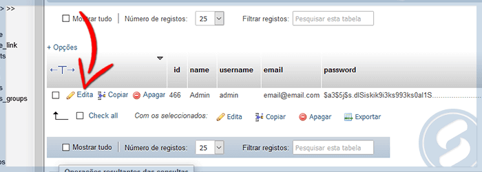 PhpMyAdmin - Usuários