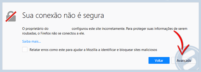 Firefox - Conexão não segura