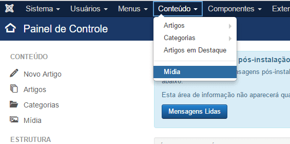 Joomla - Mídia