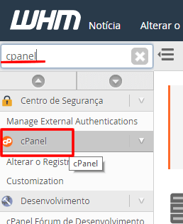 WHM - cPanel