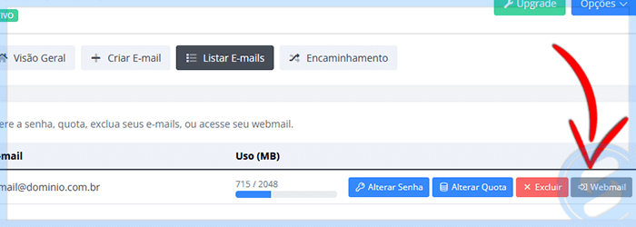 Serviço SAN - Public Mail Webmail