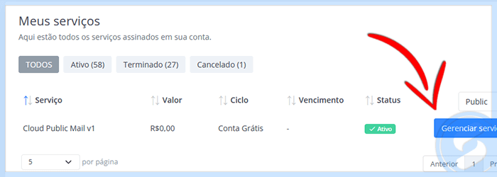 Serviço SAN - Public Mail